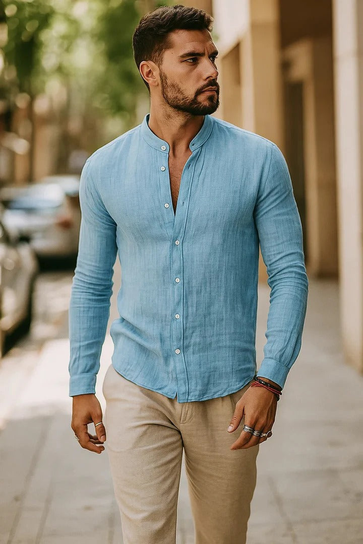 Blaese - Camisa de Manga 3/4 Casual