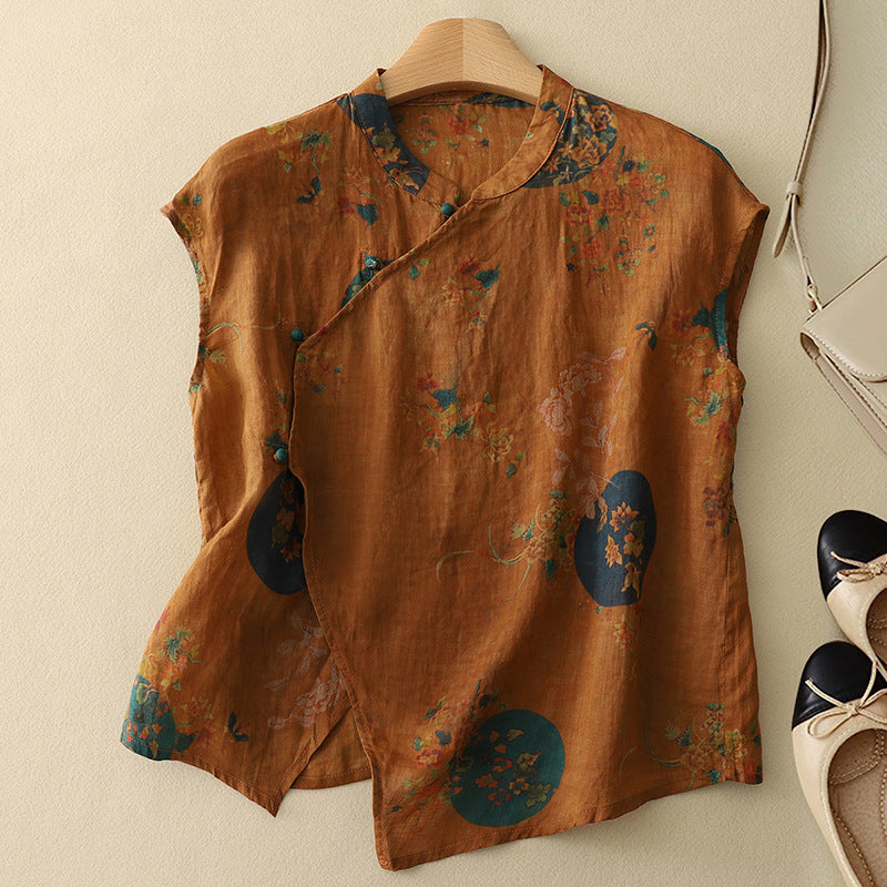 Diana - Blusa Floral sin Mangas
