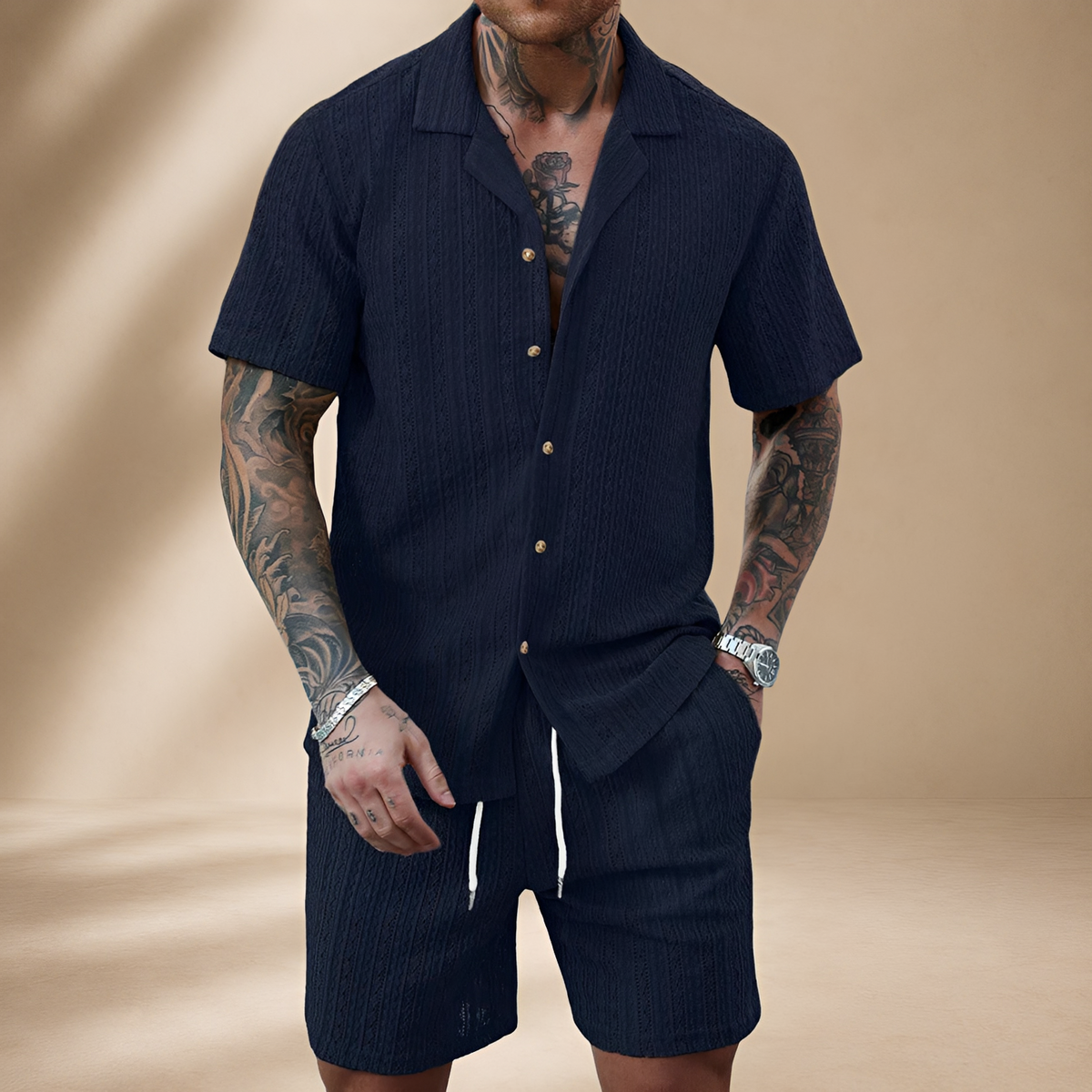 Carter - Conjunto Casual Relajado con Aberturas