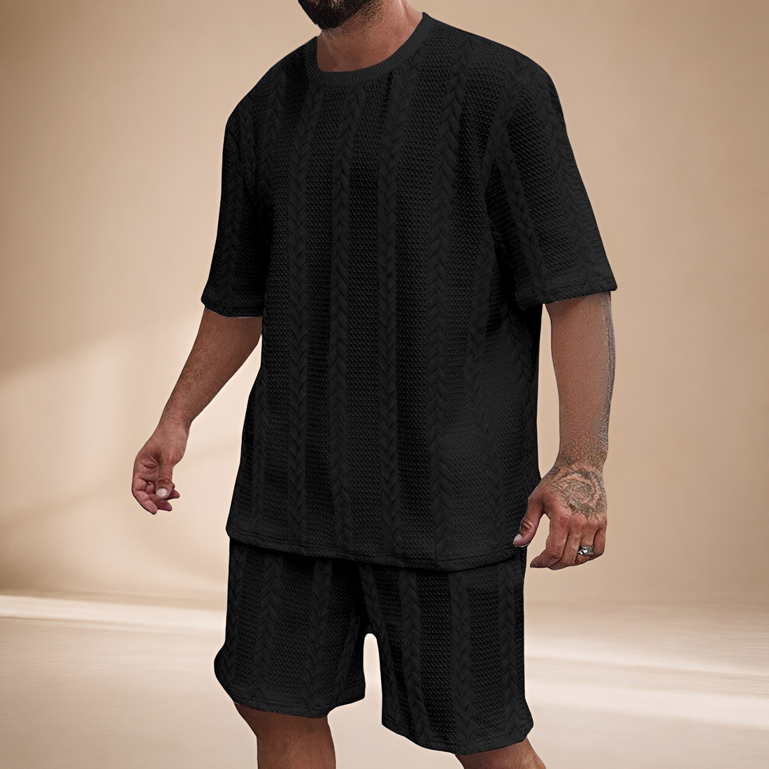 Johnston - Conjunto de Camiseta y Pantalones Cortos Holgados
