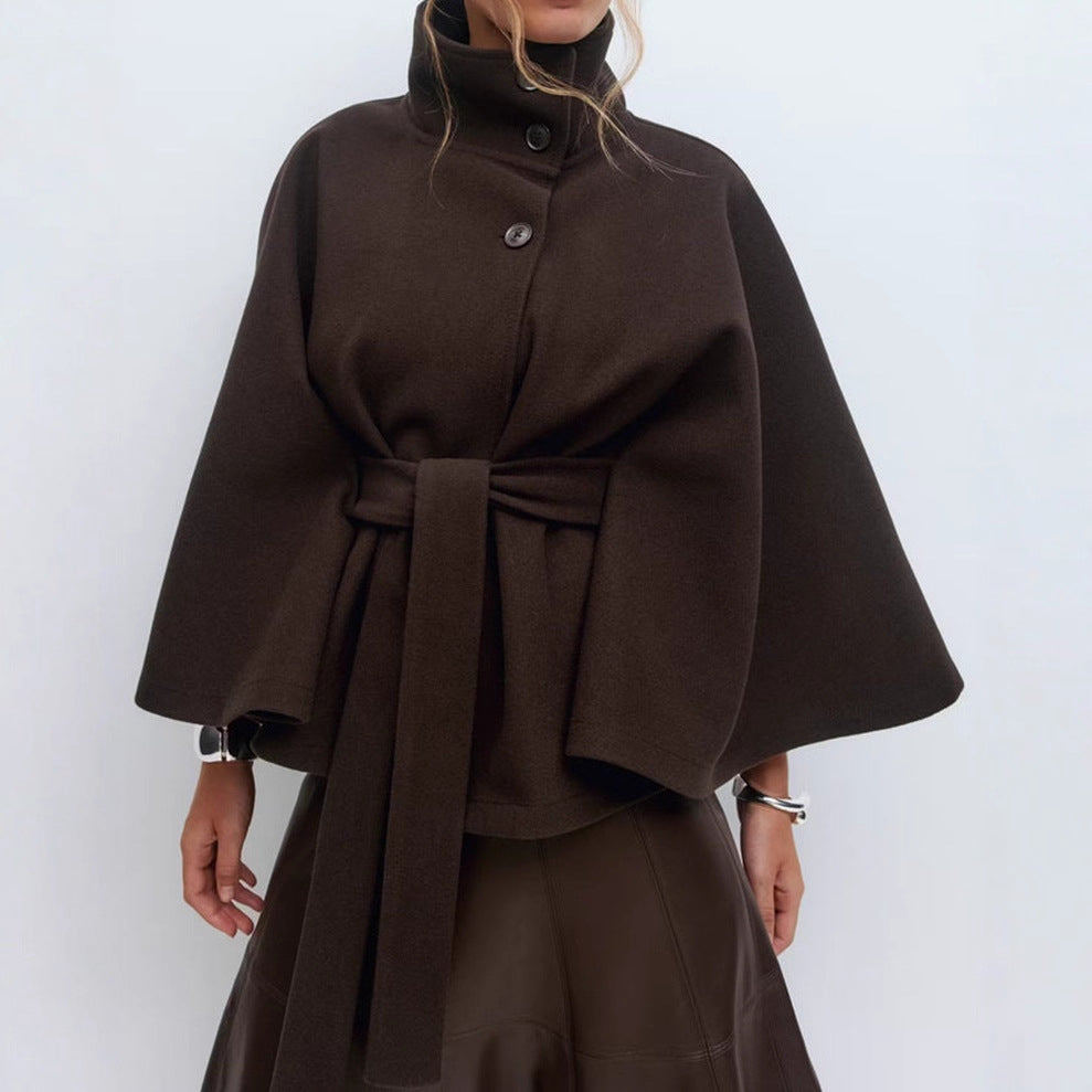 Loraine - Chaqueta fluida y cosida con cinturón para damas