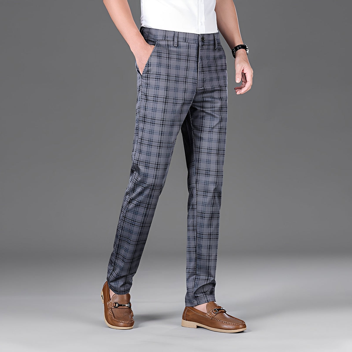 Myers - Pantalones Cuadriculados Casuales
