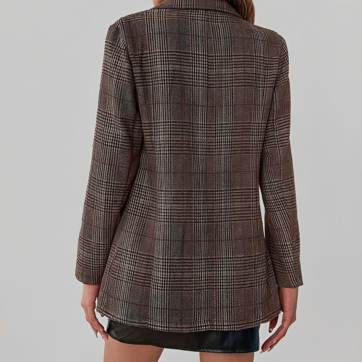Eshal - Blazer de Cuadros Estiloso