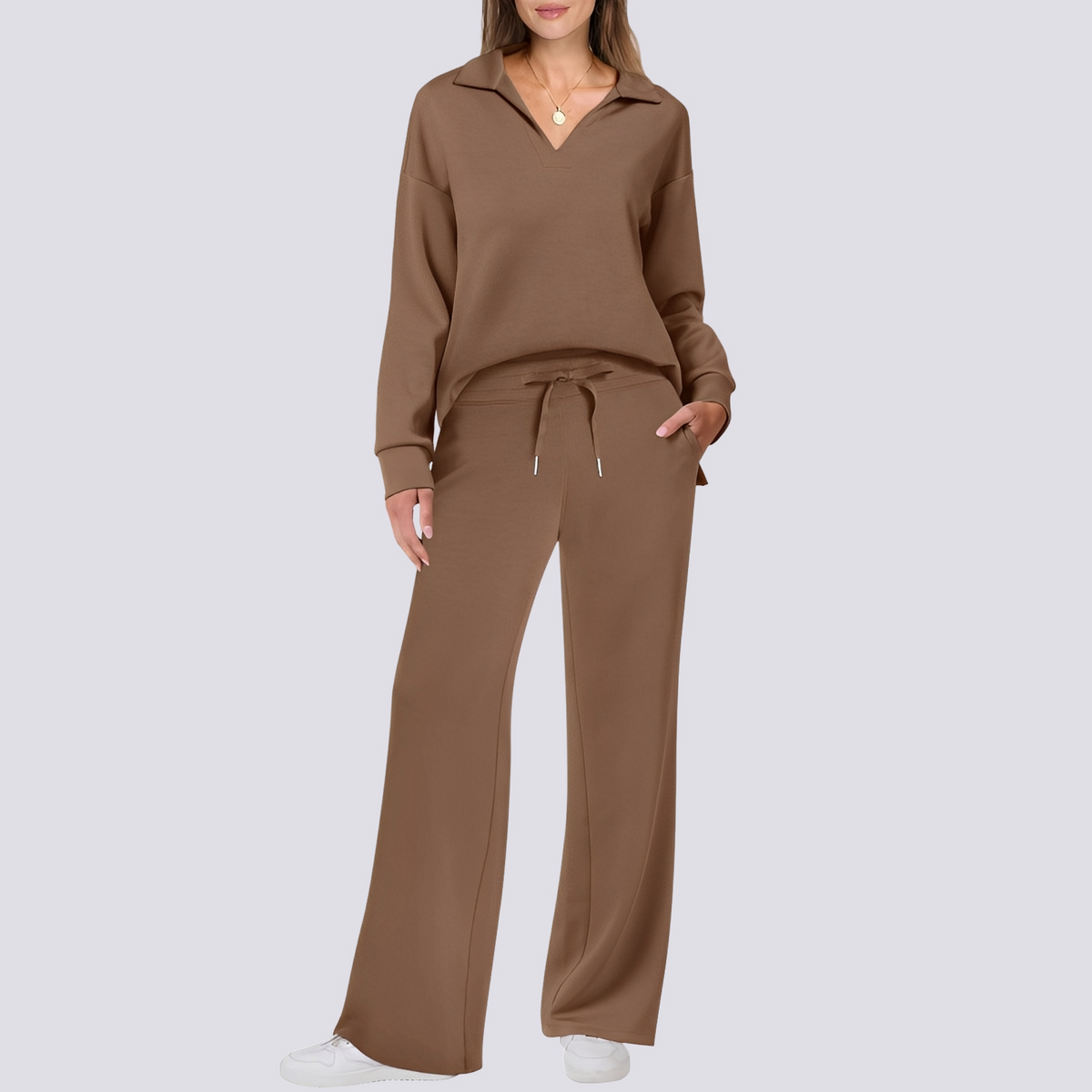 Tiana - Conjunto de ropa de descanso casual y cómodo para damas