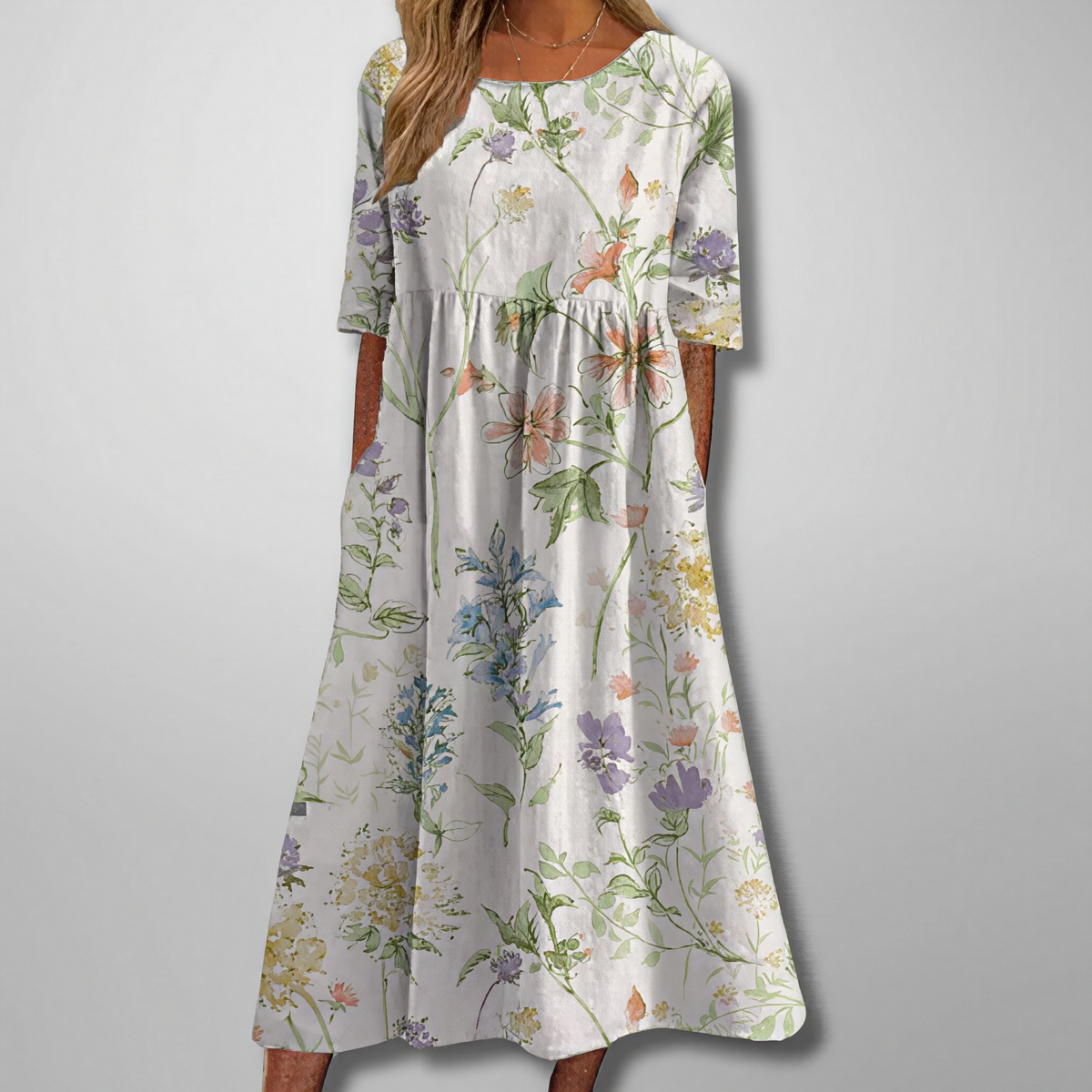 Gail – Vestido maxi floral para mujer