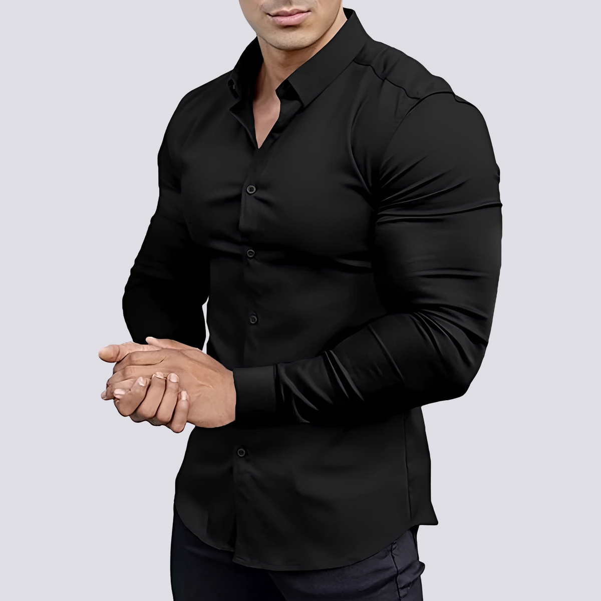 Benson - Camisa Casual de Corte Ajustado