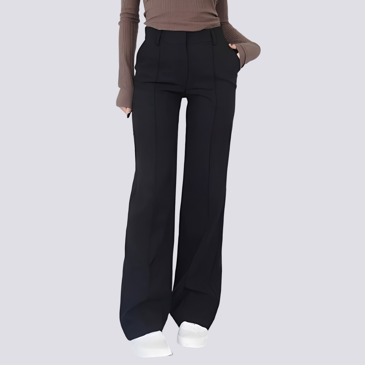 Herbie - Pantalones Casuales de Cintura Alta