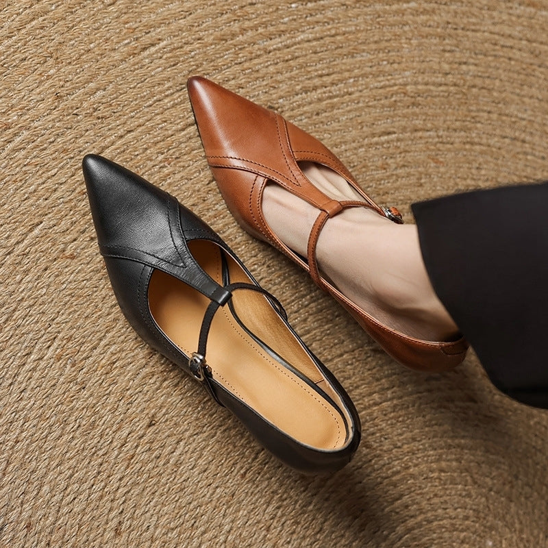 Ellis - Tacones de Aguja Elegantes con Hebilla en T