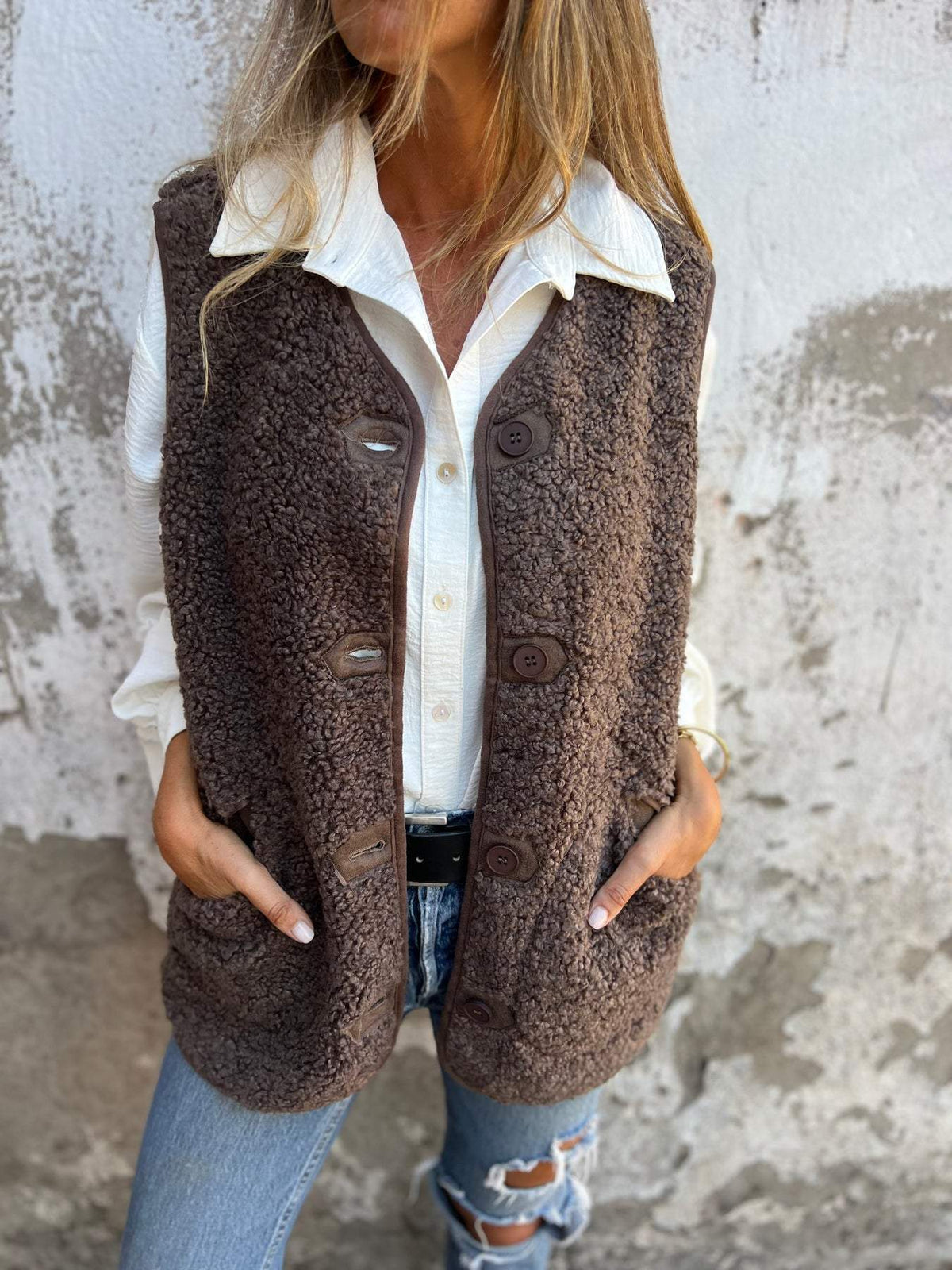 Gabrielle - Chaleco moderno de fleece y plumón para mujeres