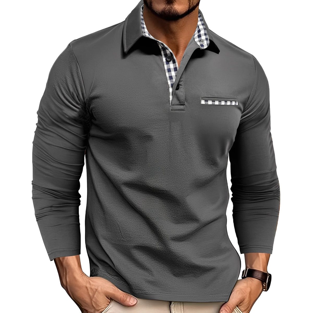 Grover - Polo informal de manga larga