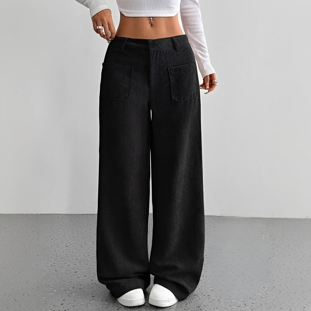 Isabelle - Pantalones de Pana de Tiro Alto