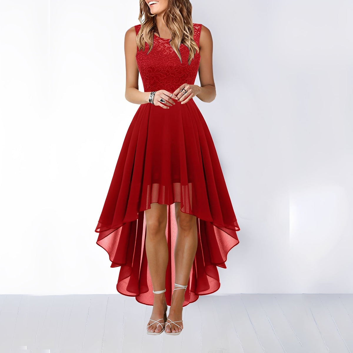 Leena - Vestido de Noche Asimétrico y Elegante