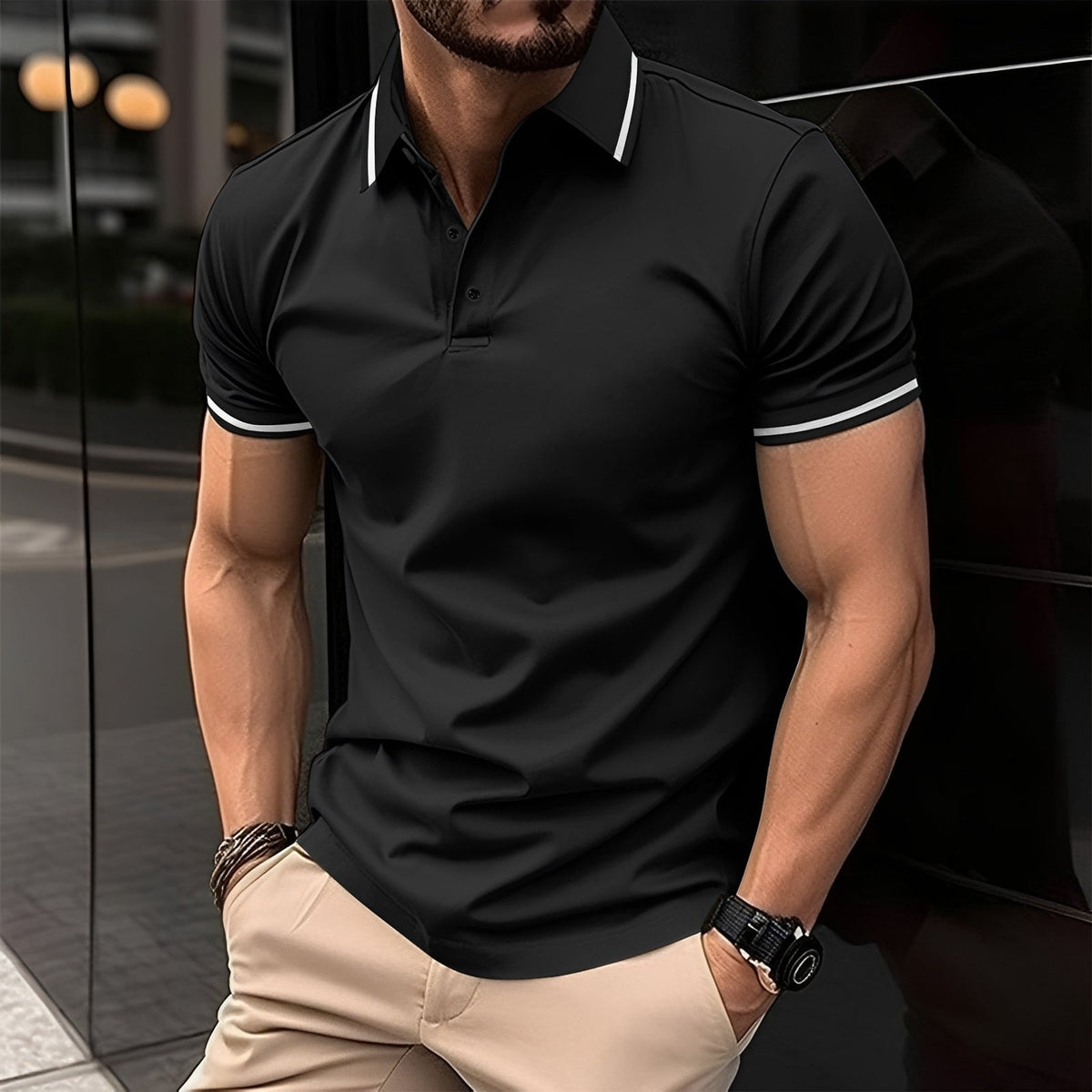 Frank - Camisa Polo con Solapa Elegante