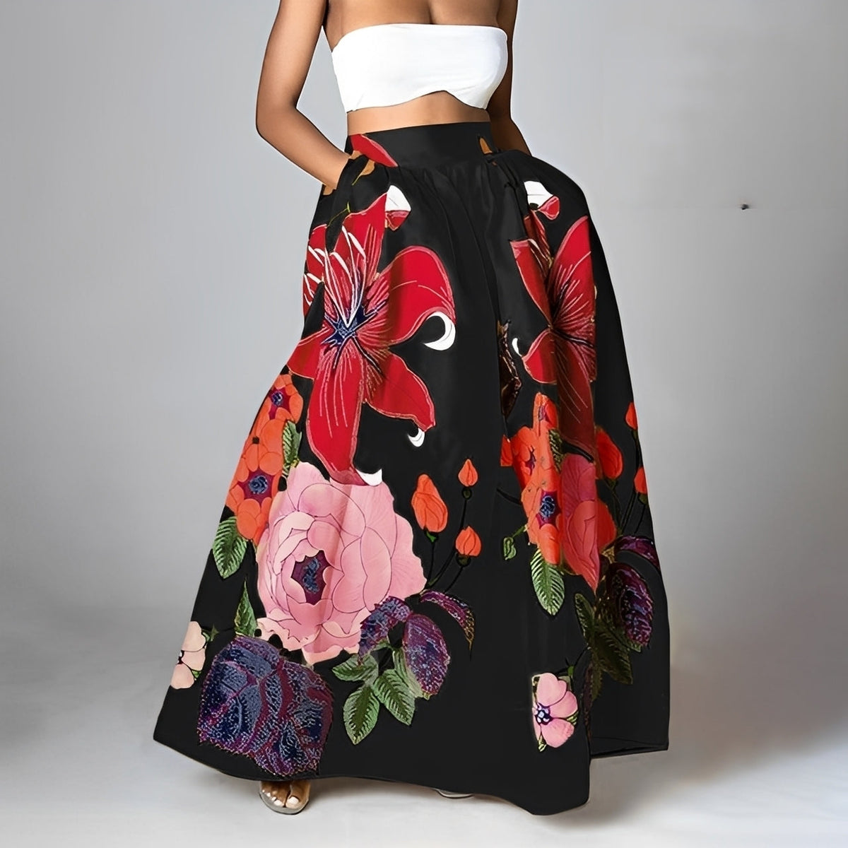 Jessica - Falda bohemia elegante de cintura alta para mujeres