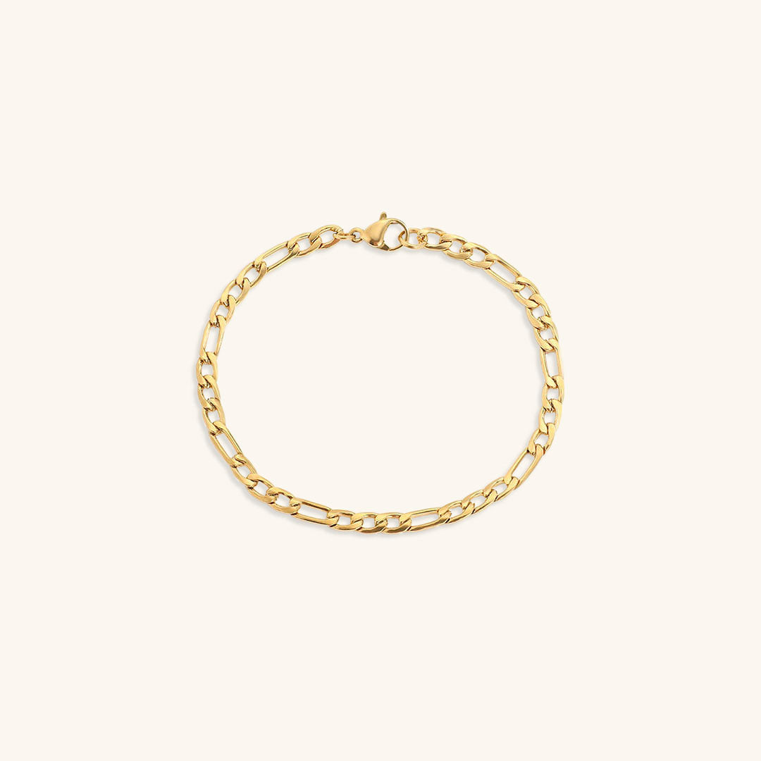 Saturn - Pulsera de eslabones dorados