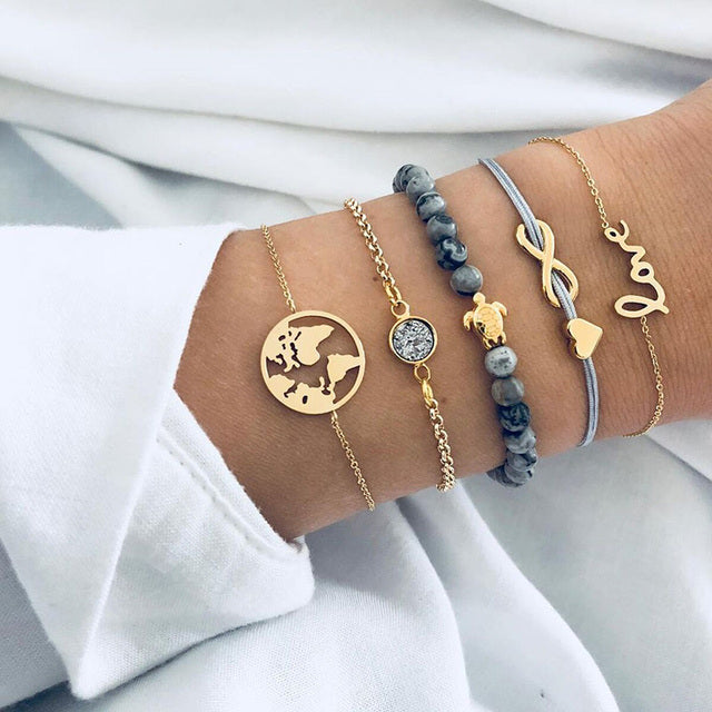 Alora – conjunto elegante de pulseras lima