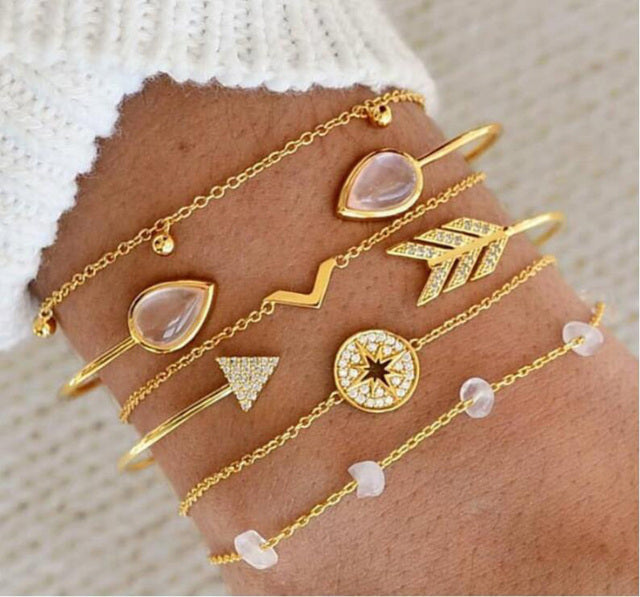 Alora – conjunto elegante de pulseras lima