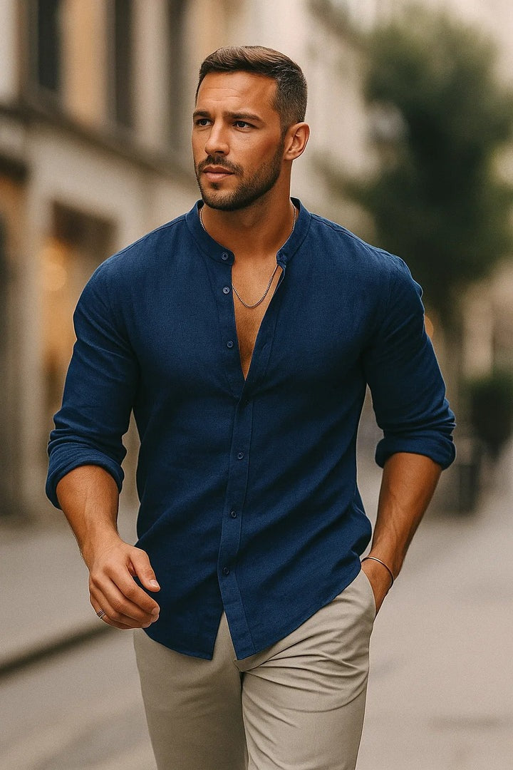 Blaese - Camisa de Manga 3/4 Casual