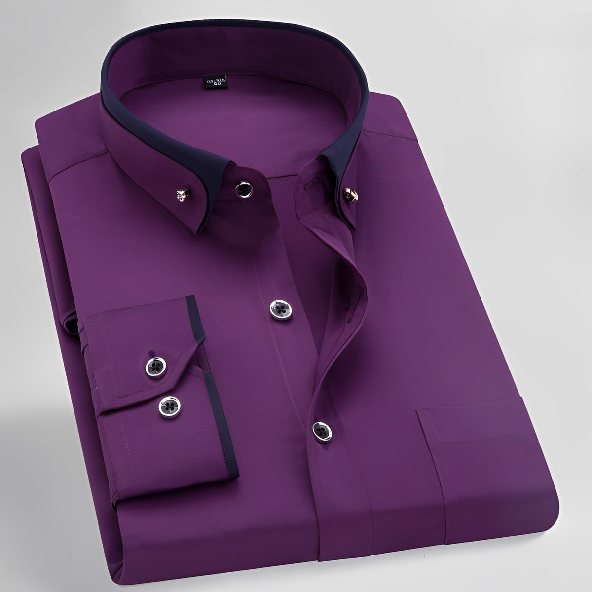 Glindel - Camisa clásica de manga larga para hombre