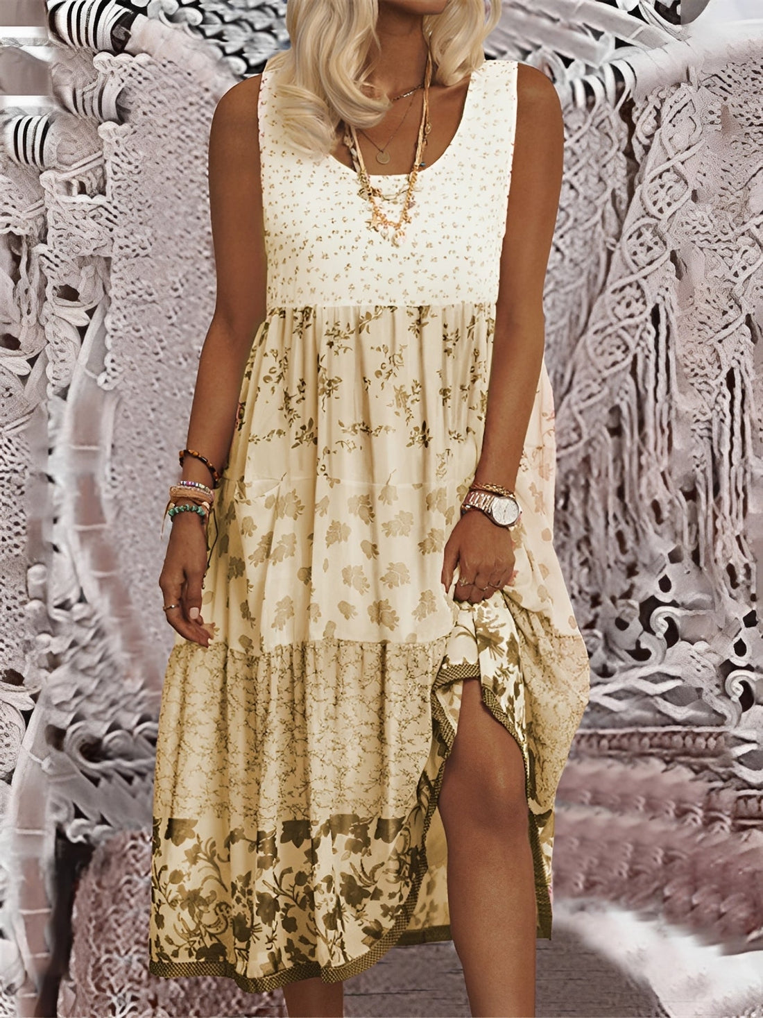 Nancy - Vestido Midi Boho Elegante