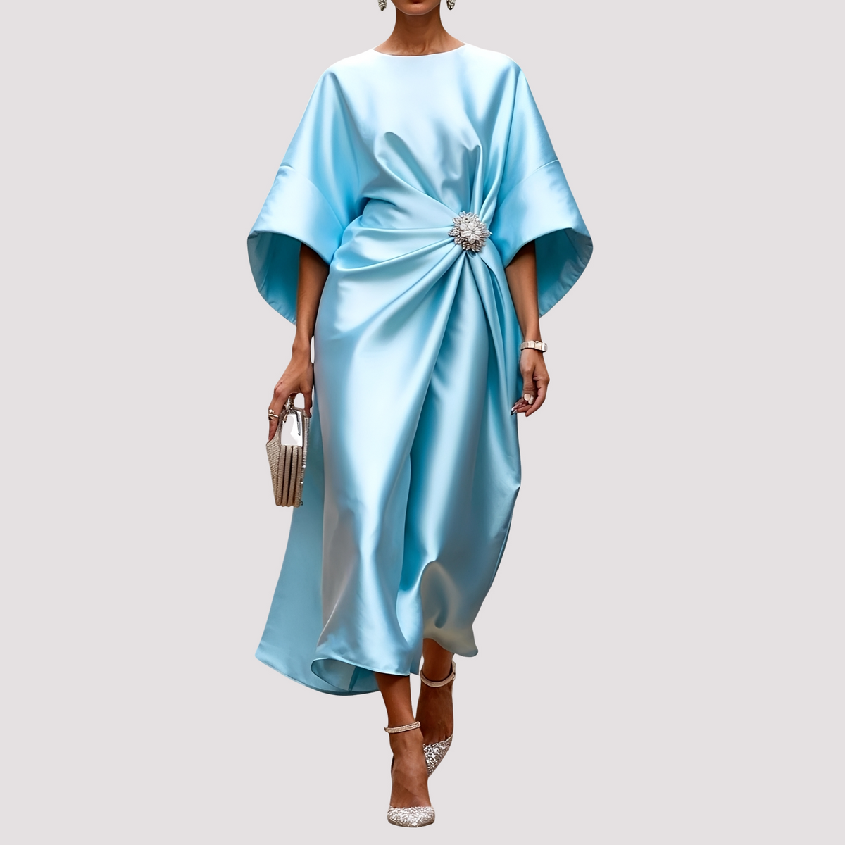 Kay - Vestido Midi Envolvente Elegante