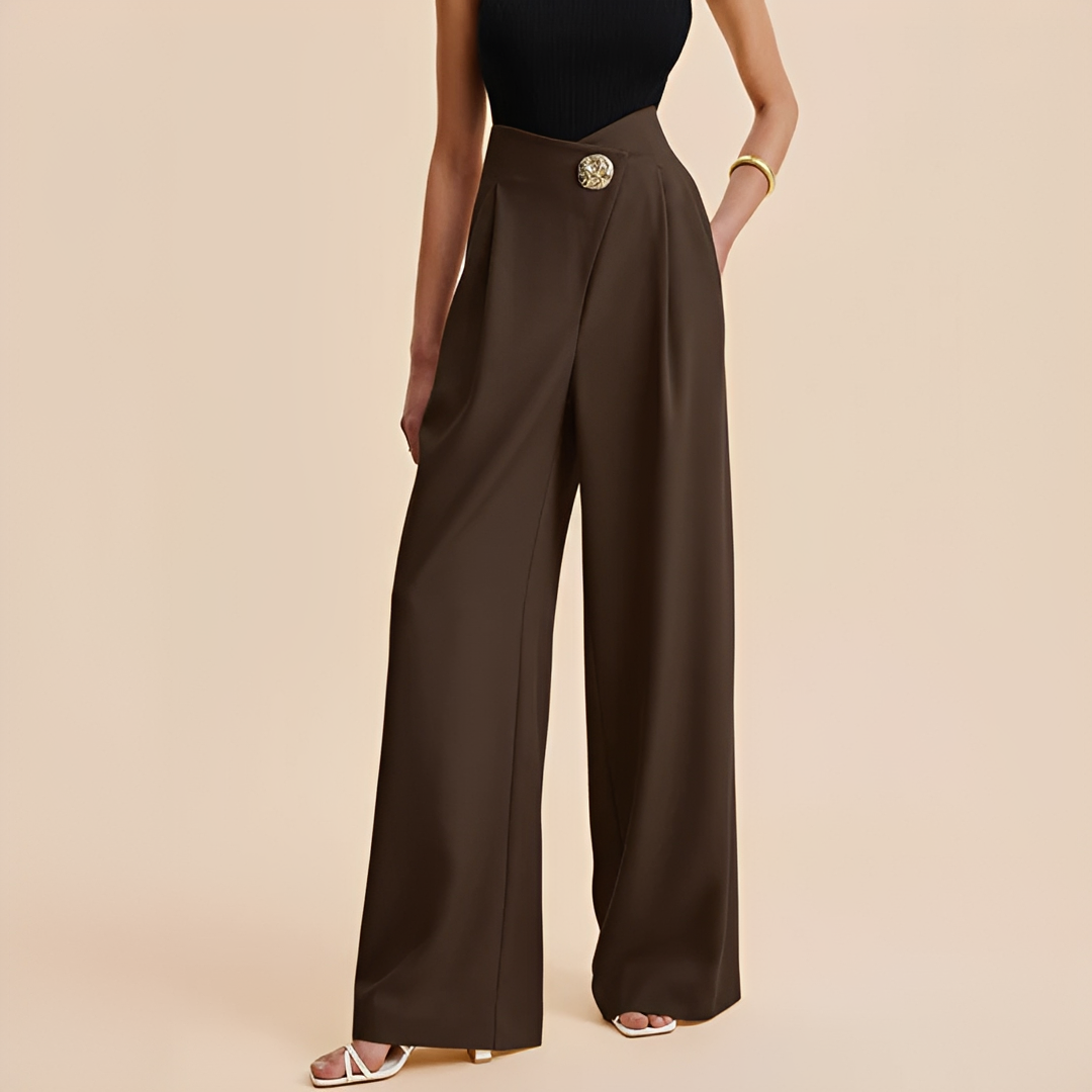 Joyce - Pantalones anchos de cintura alta