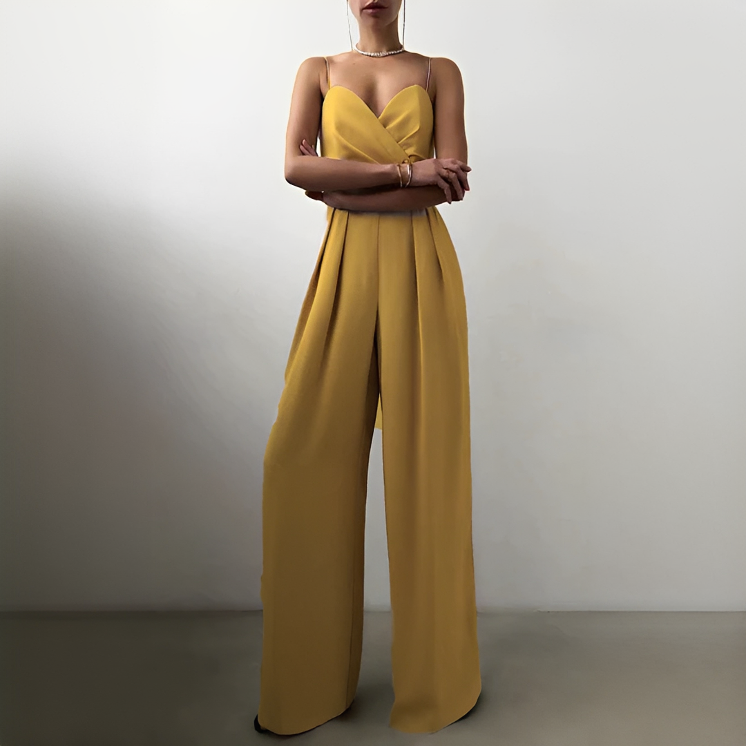Glysha - Conjunto elegante de pierna ancha para mujer