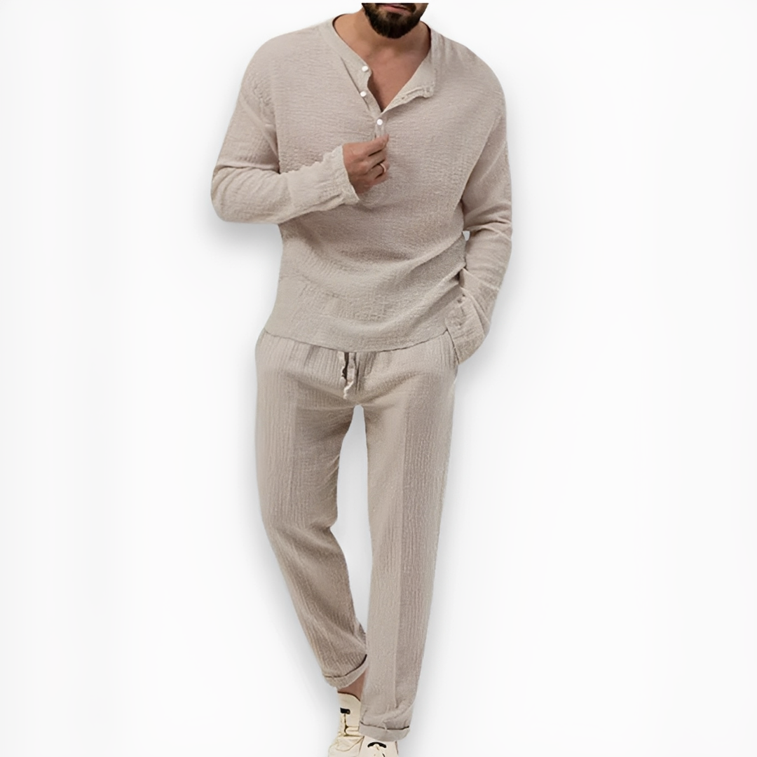 Eduard - Conjunto pantalón y top de verano para hombre