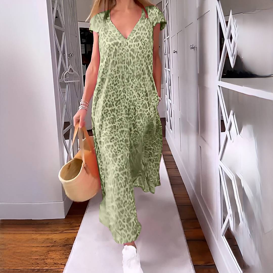 Elsie - Vestido a la Moda con Mangas Cortas