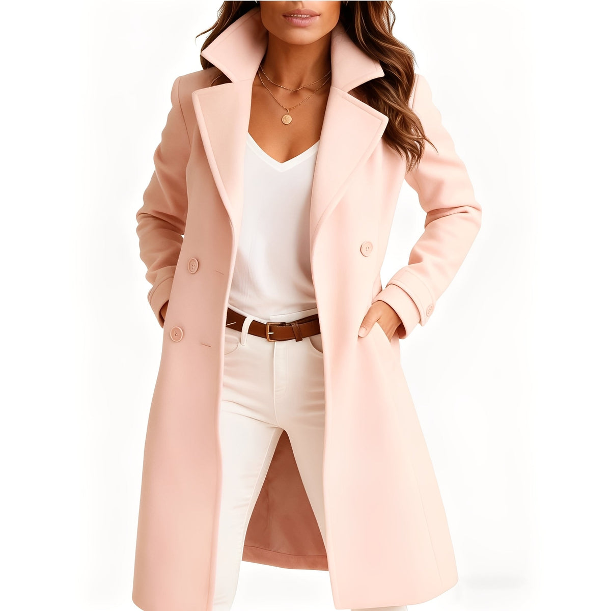 Camille - Elegante abrigo de mujer de diseño de una sola fila