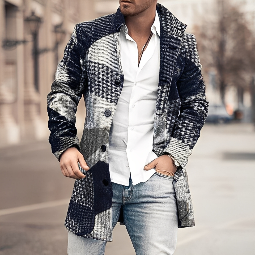 Louison - Abrigo largo con botones elegantes para hombres