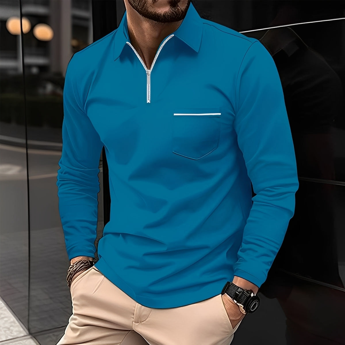 Florent - Camisa de manga larga casual