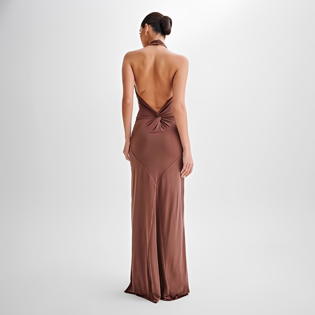 Mabel - Vestido Largo Elegante sin Espalda