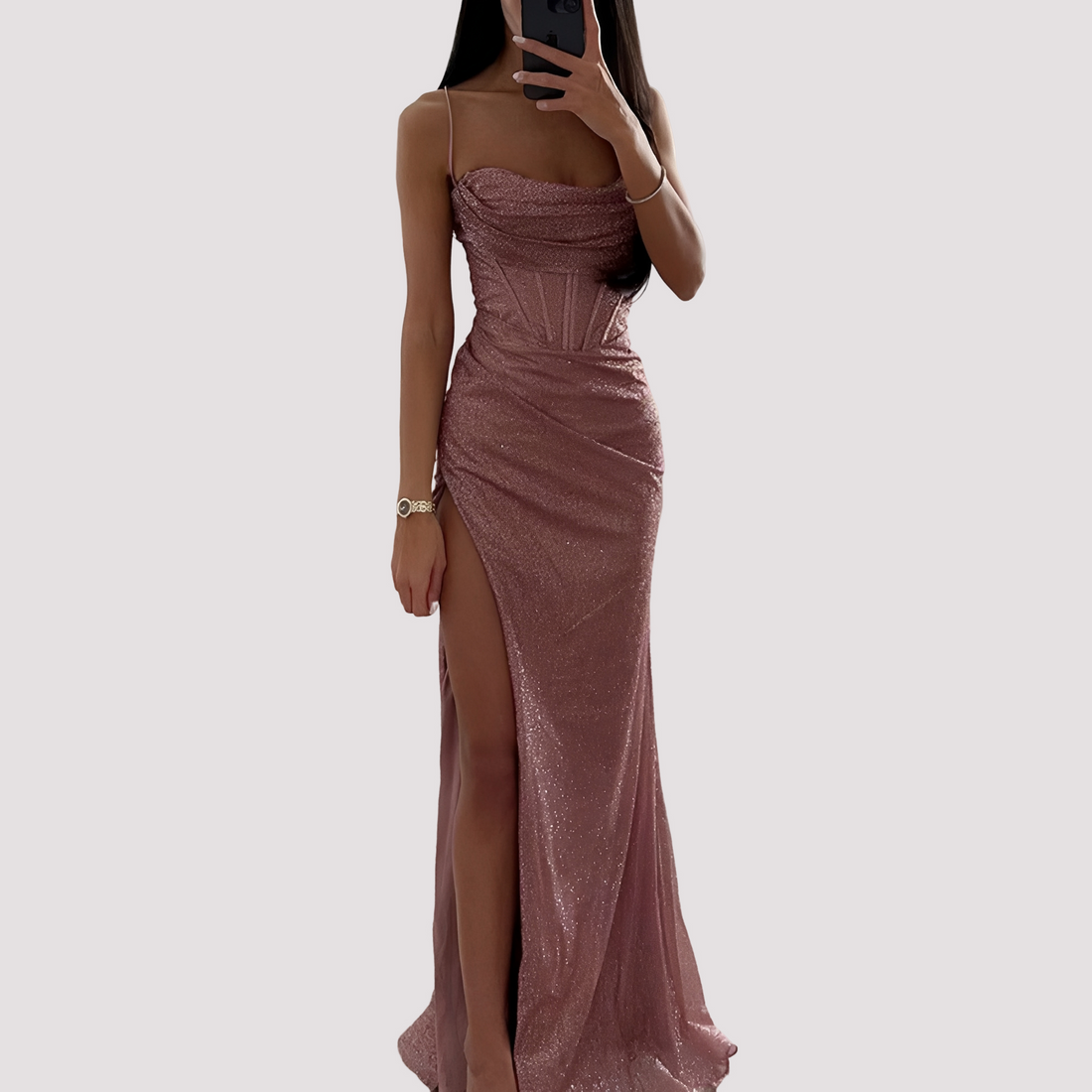 Bonnie - Vestido Largo Elegante con Abertura