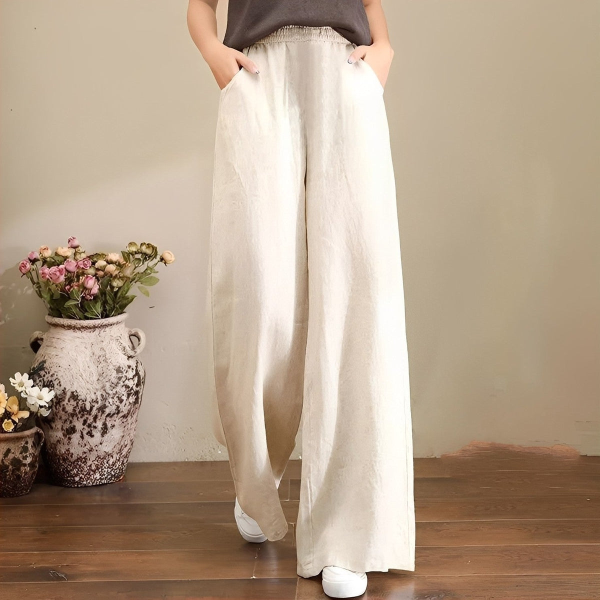 Dorothy - Pantalones cómodos de pierna ancha para damas