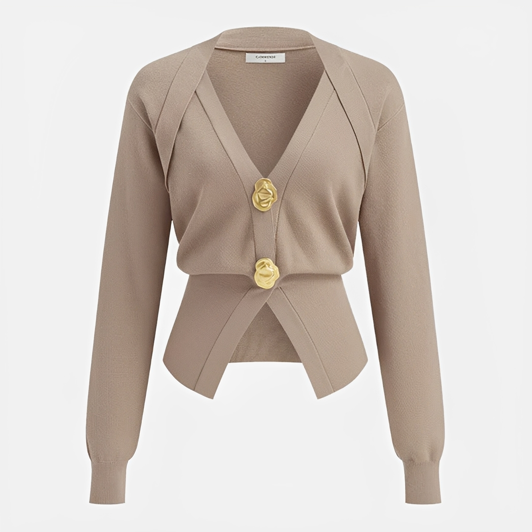 Kisha - Cárdigan Elegante con Cuello en V