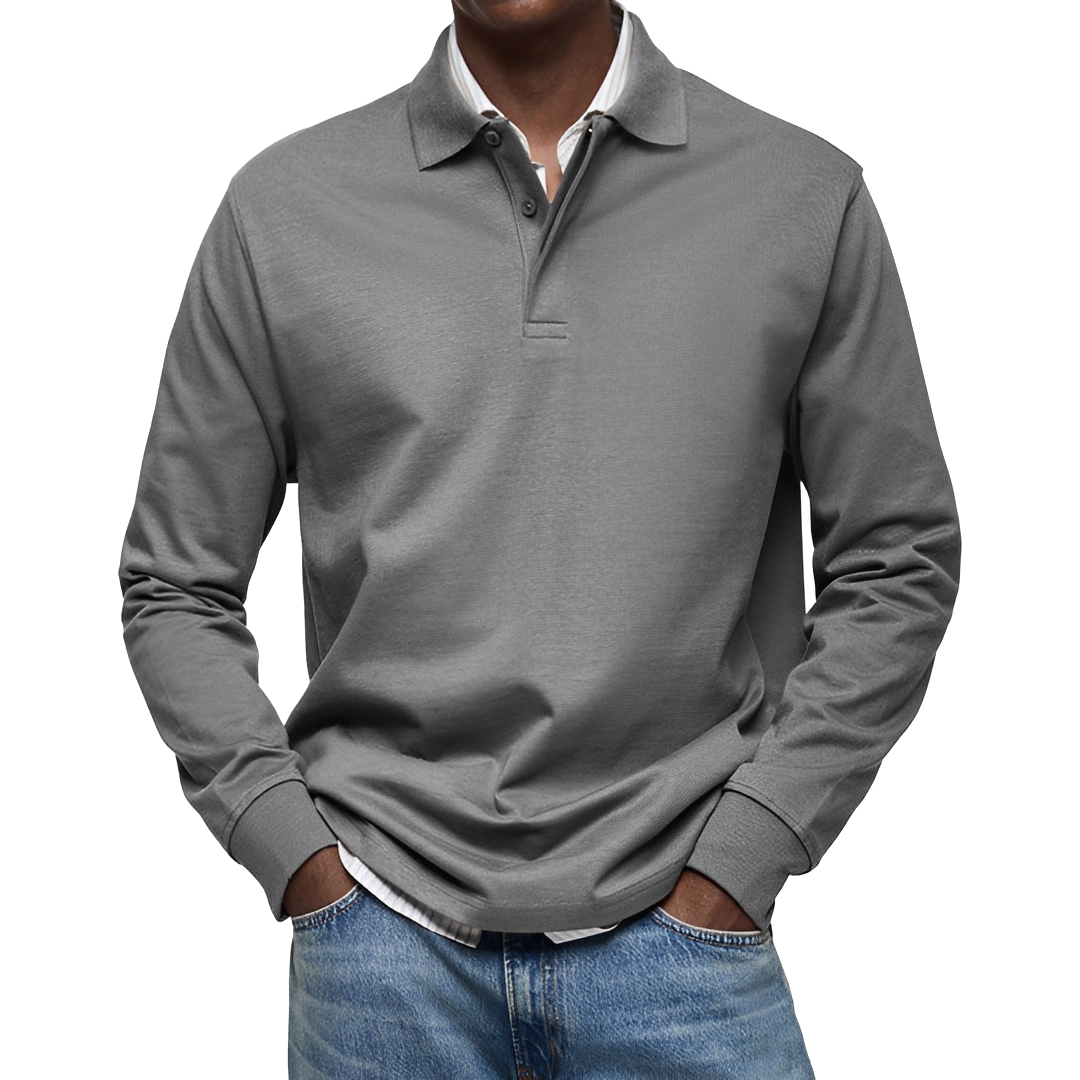 Argus - Polo de manga larga para hombre