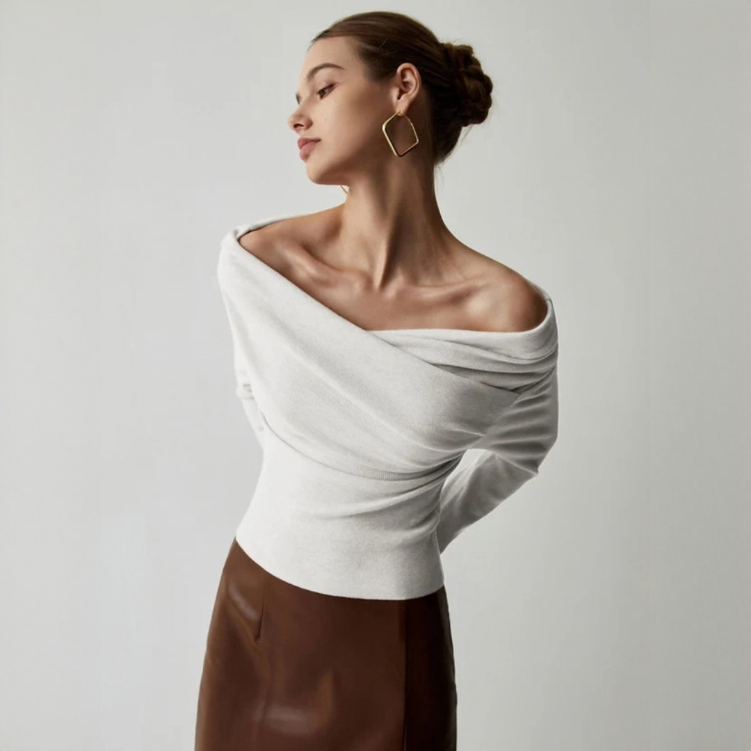 Yasmin - Sofisticado top sin hombros