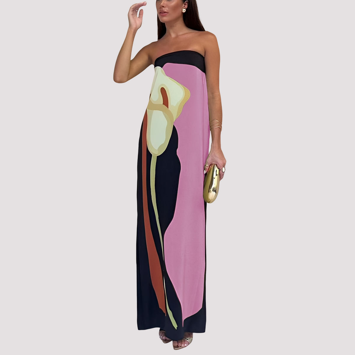 Samara - Vestido Maxi Estiloso sin Tirantes