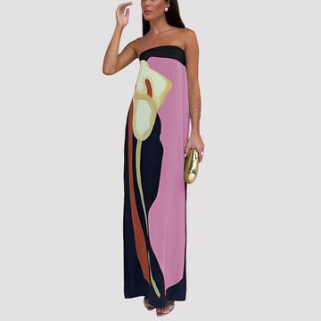 Samara - Vestido Maxi Estiloso sin Tirantes