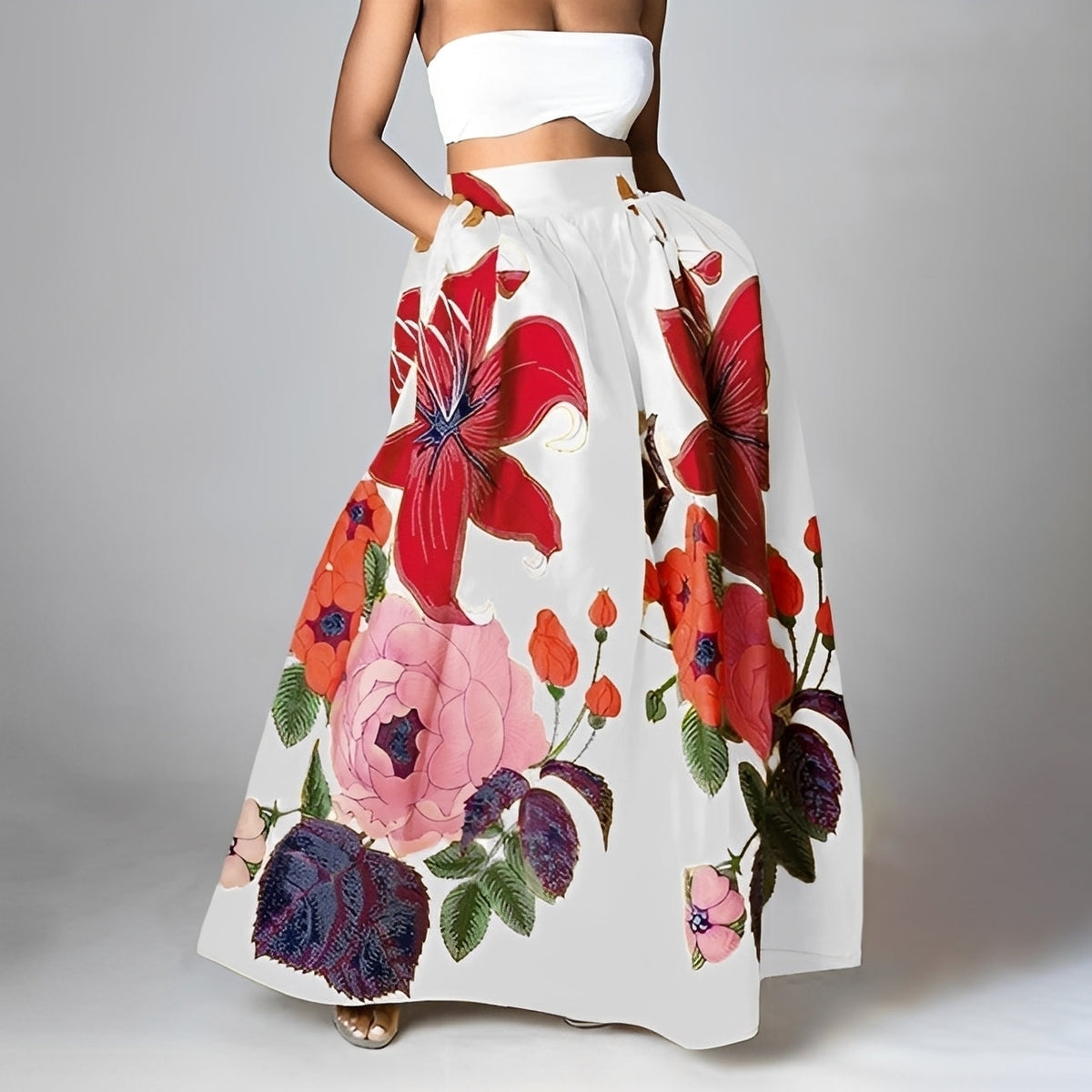 Jessica - Falda bohemia elegante de cintura alta para mujeres