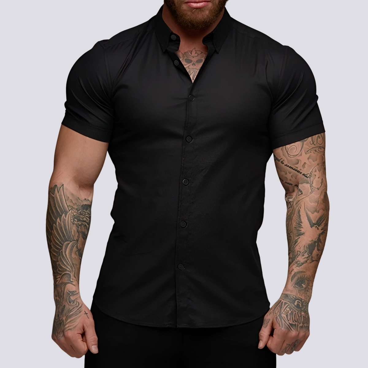 Lukas - Camisa de Solapa Elástica