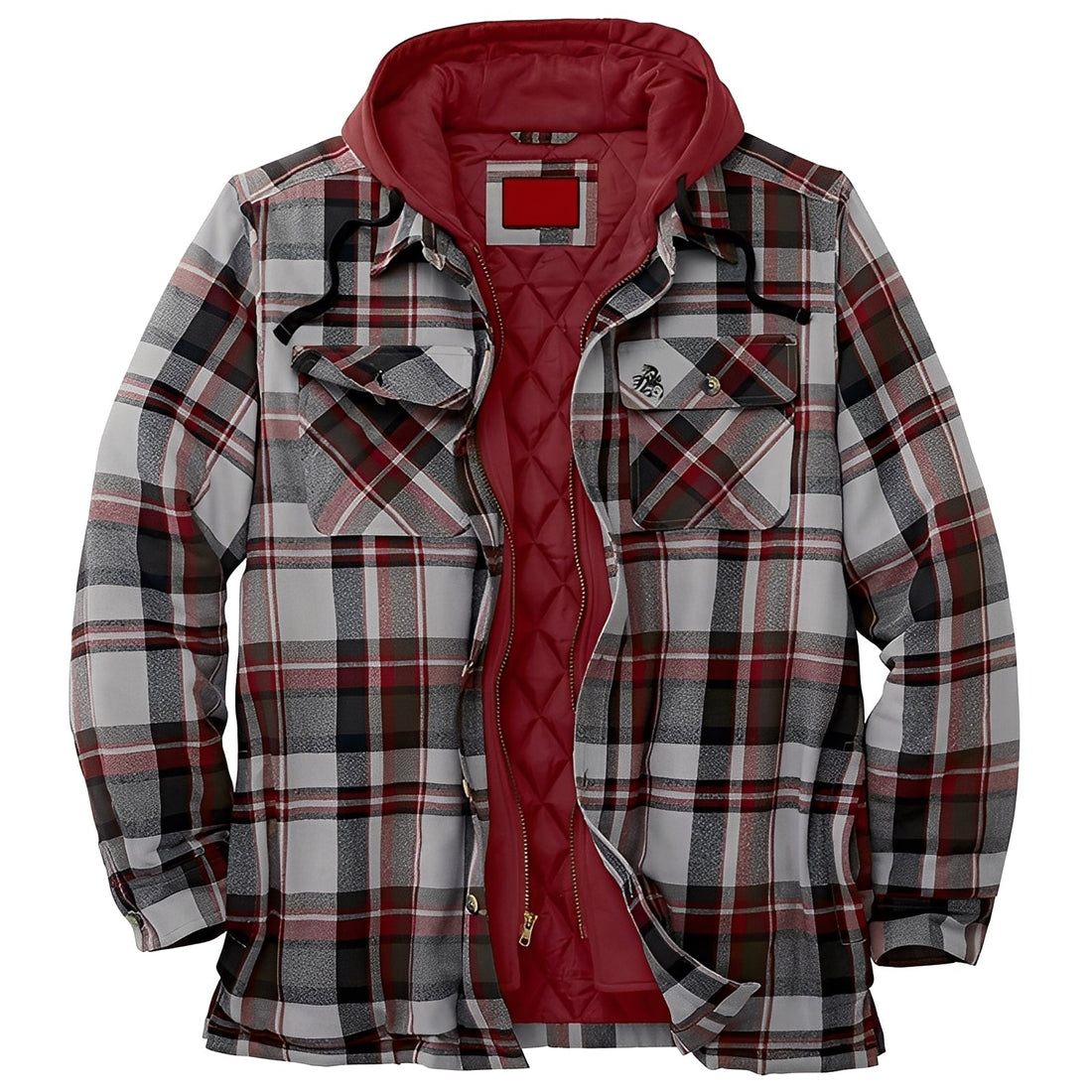 Flynn - Chaqueta clásica con cuadros y capucha