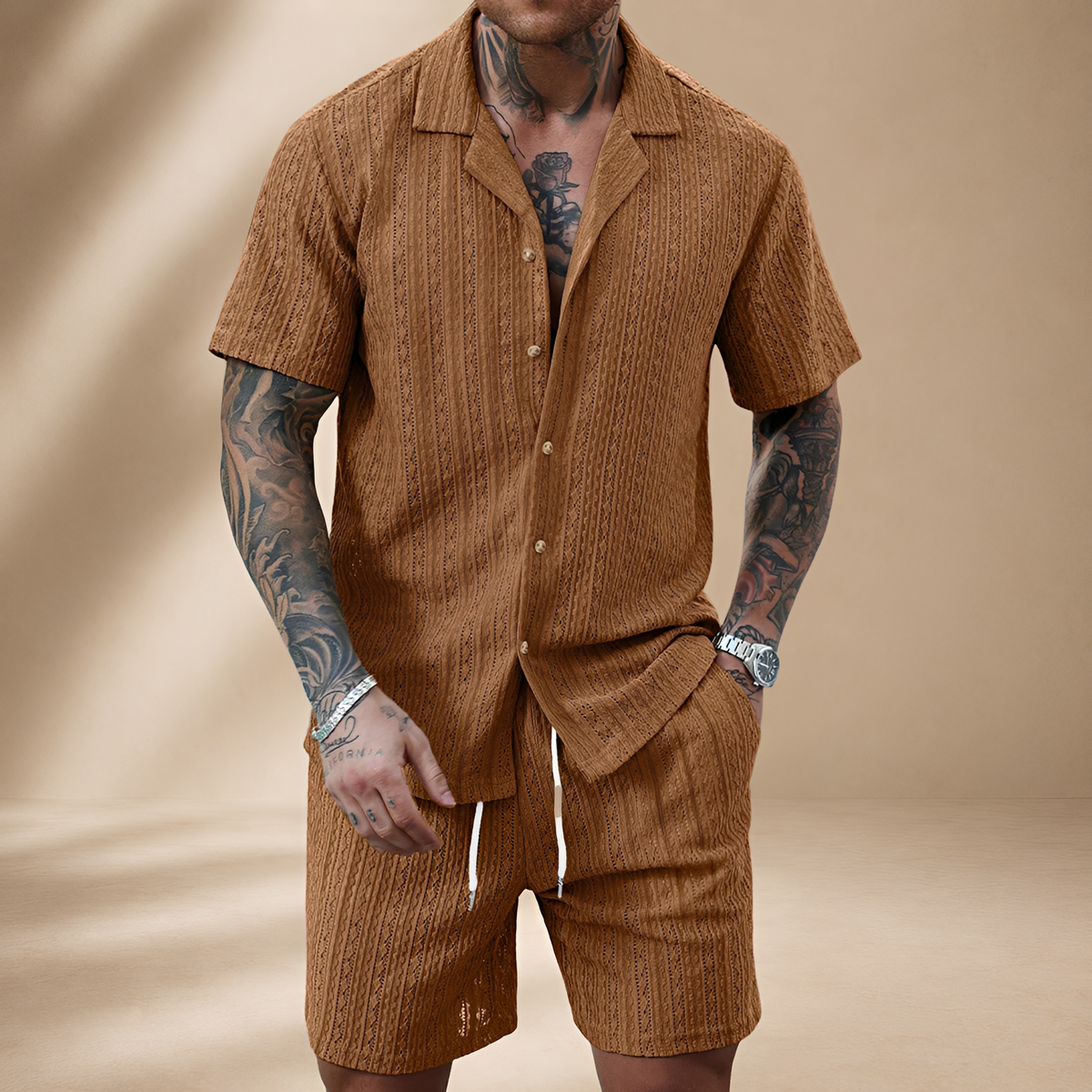 Carter - Conjunto Casual Relajado con Aberturas