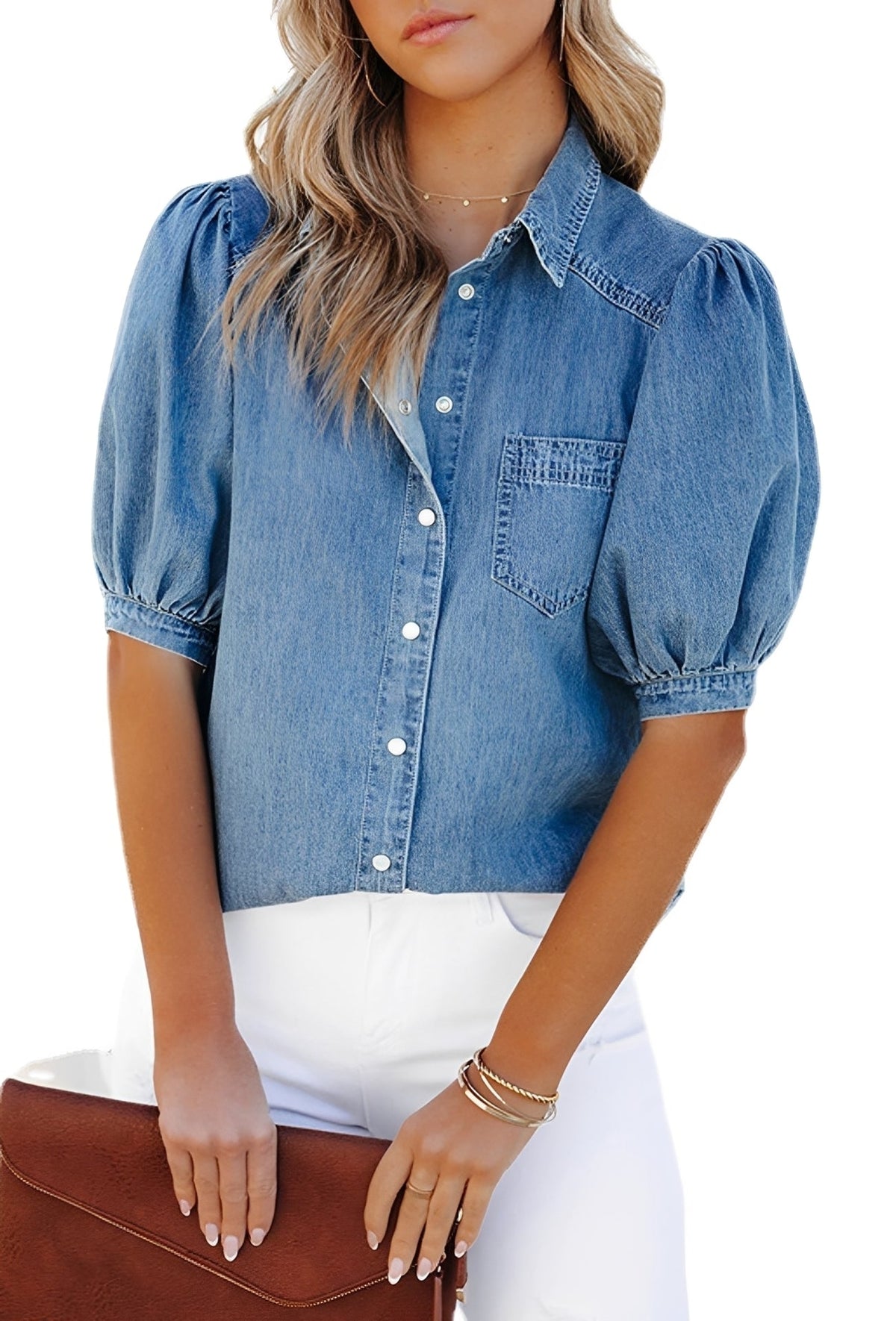 Mila - Camisa de Mezclilla Estilosa