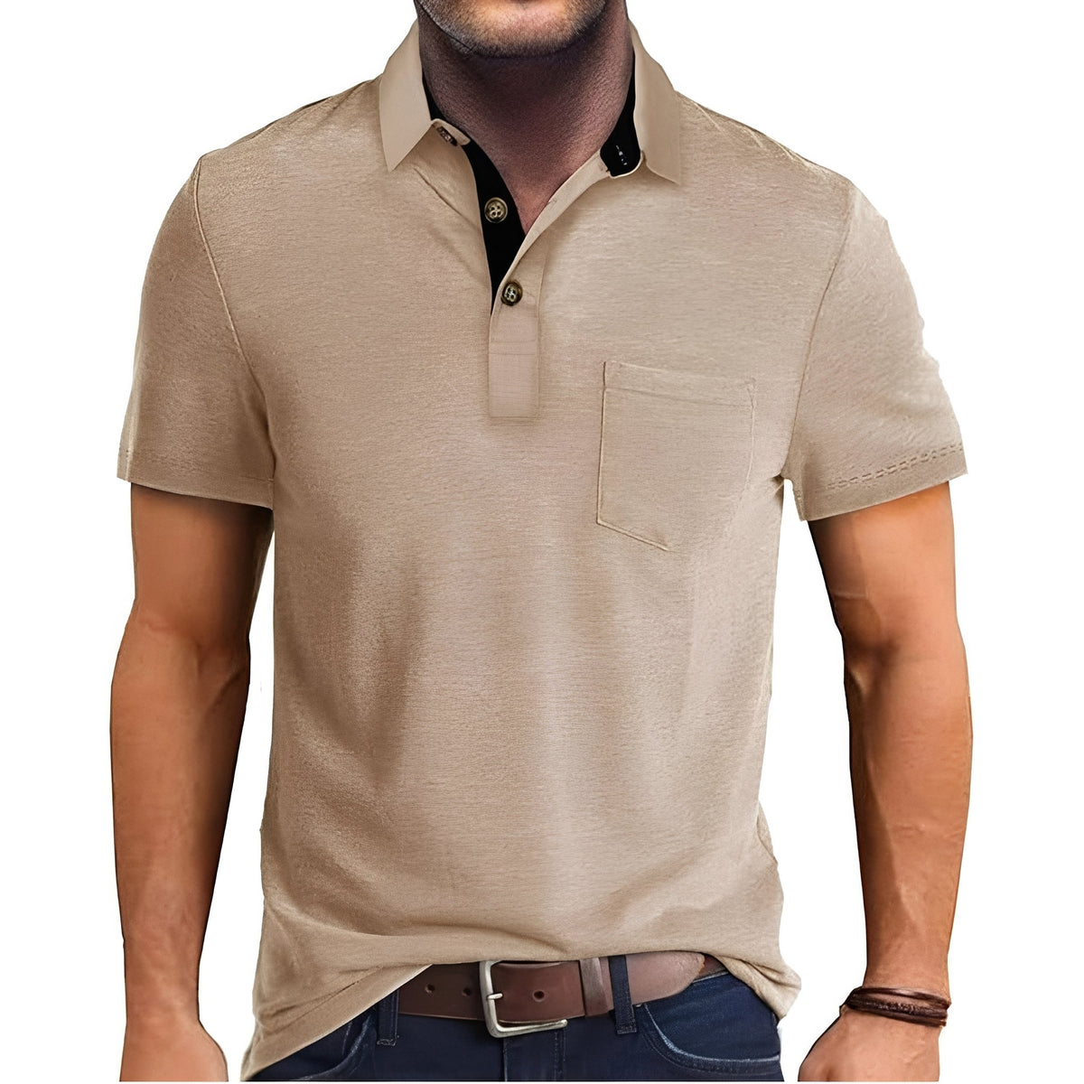 Hobbs - Camisa Polo de Manga Corta Casual