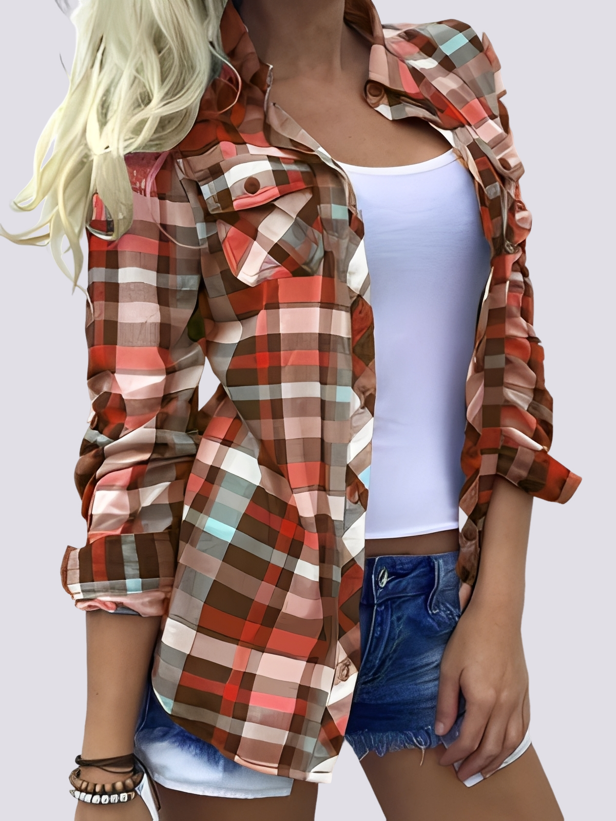 Charlotte - Camisa Colorida de Manga Larga