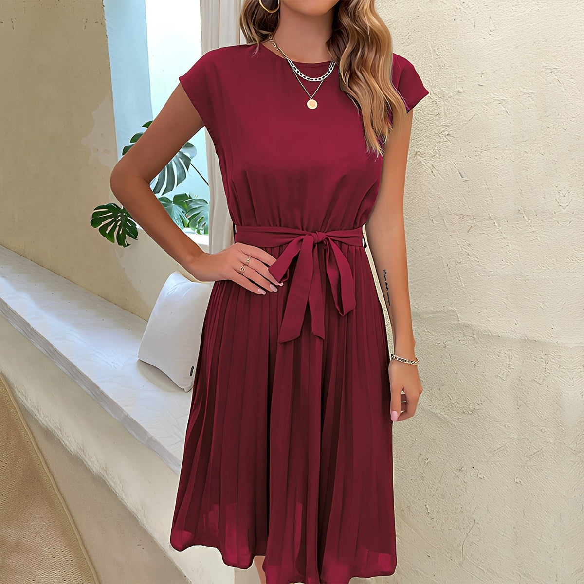 Aimee - Vestido Elegante Plisado