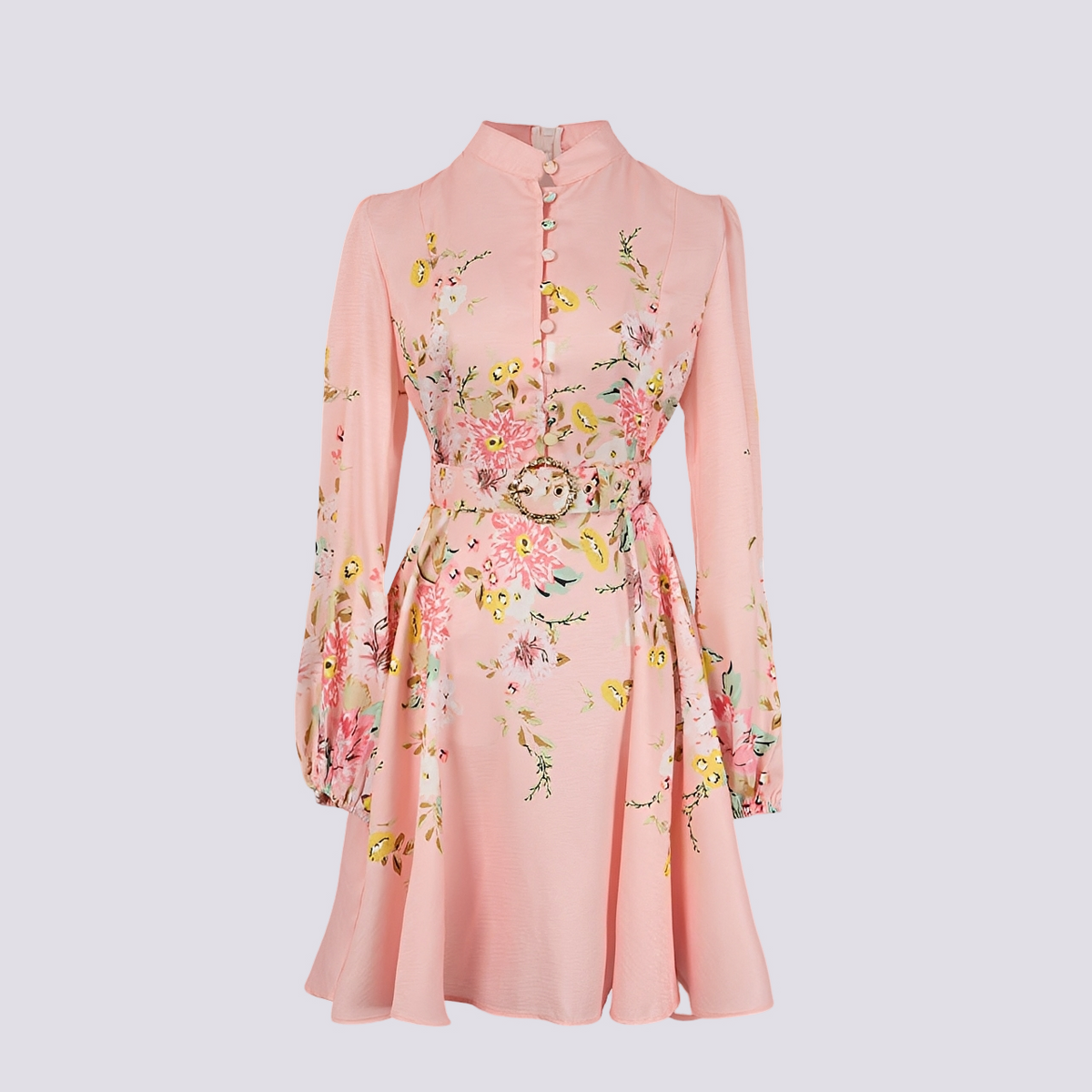 Saskia - Elegante minivestido con botones para damas