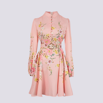 Saskia - Elegante minivestido con botones para damas
